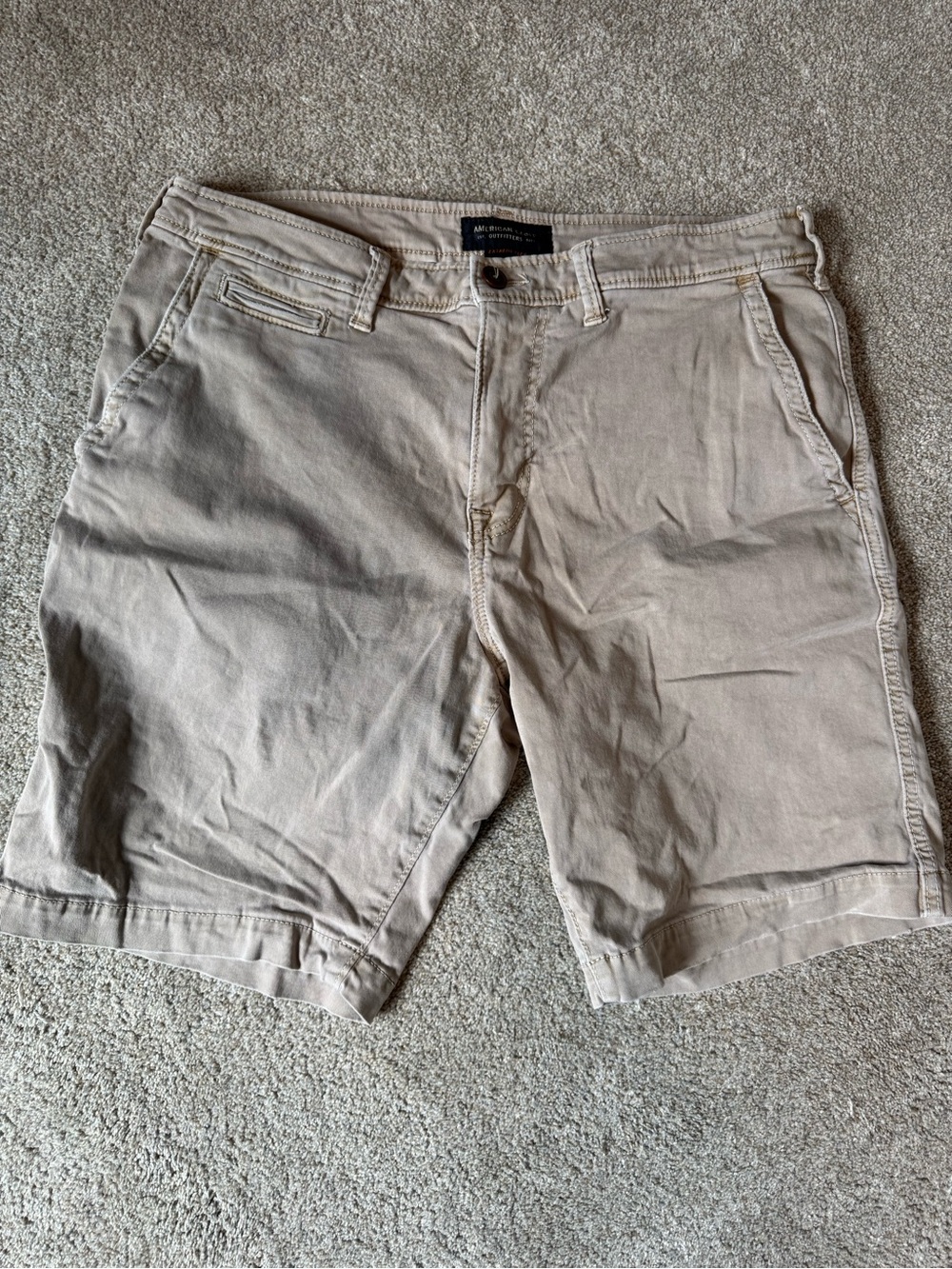 American Eagle Outfitters Men's Flat Front Shorts in Taupe